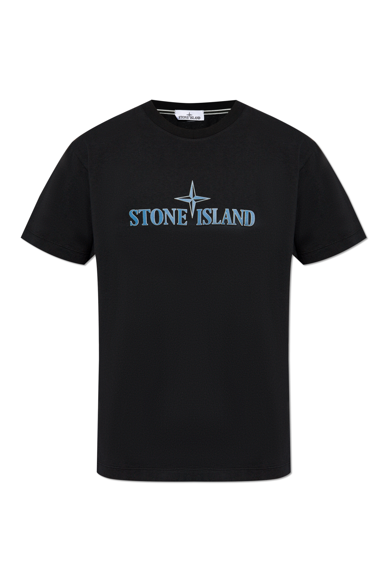 Black T shirt with logo Stone Island Vitkac GB